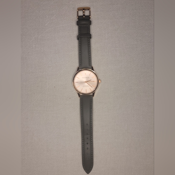 Monroé Watch: Solérose - Charcoal Leather - Picture 2 of 2